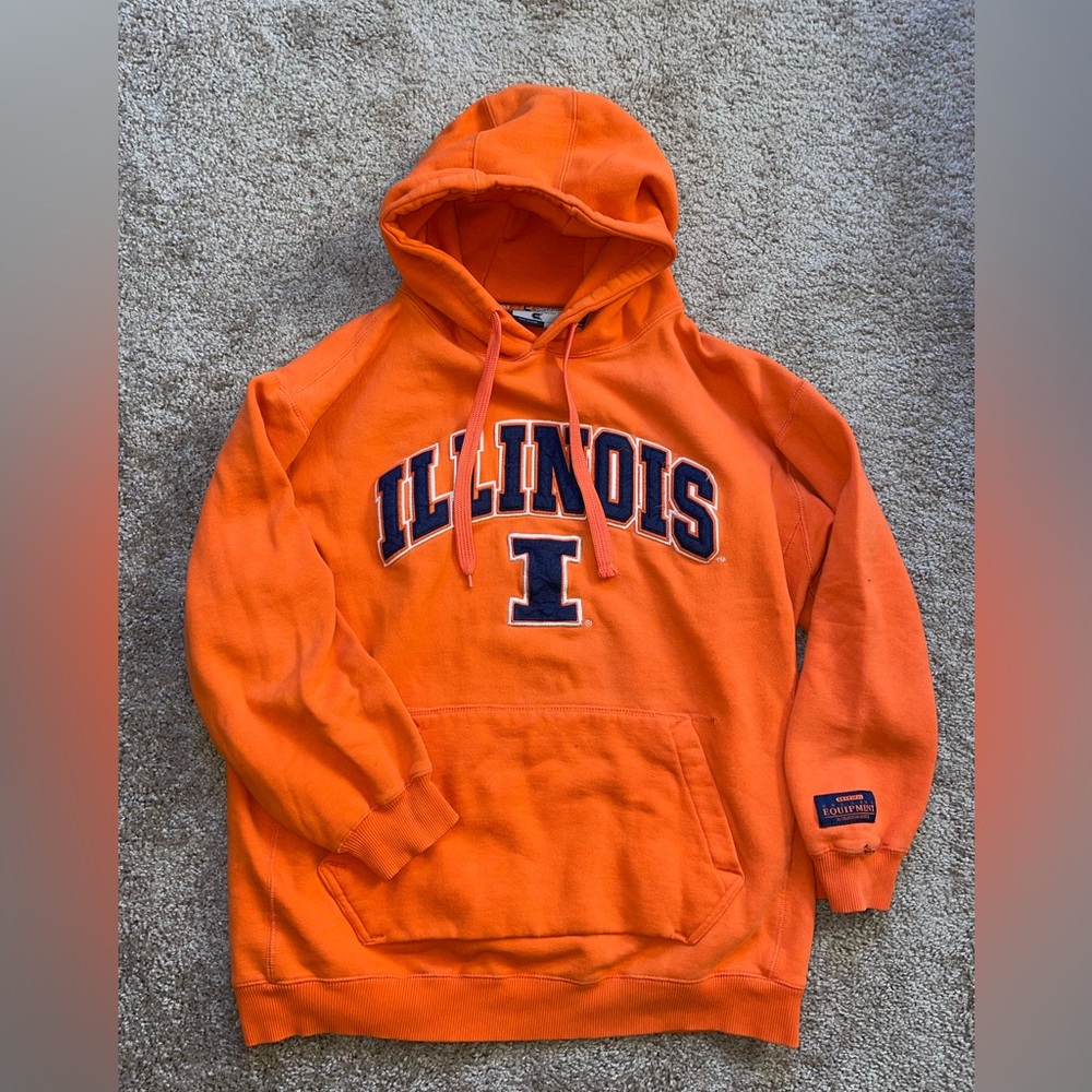 College Equipment Orange Illinois Sweater